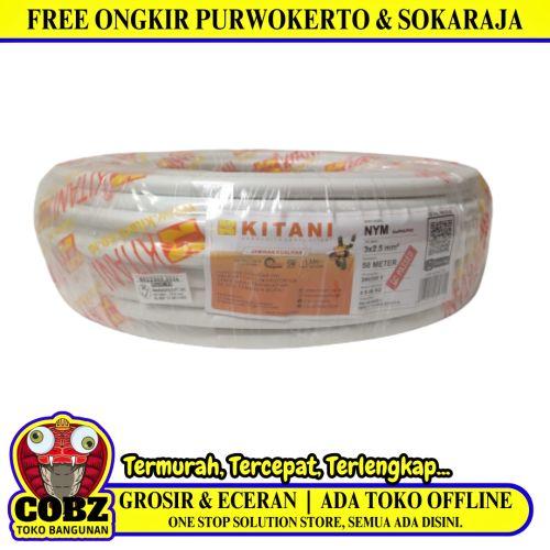 3 INTI x 2.5 MM x 50 M / KITANI NYM Tunggal Kabel Tembaga SNI Putih Roll