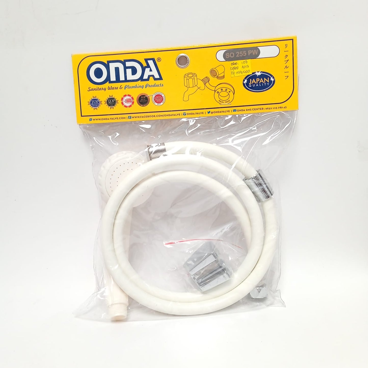 1/2 IN x 130 CM / ONDA SO 255 PW  Hand Shower Tangan Kamar Mandi Set