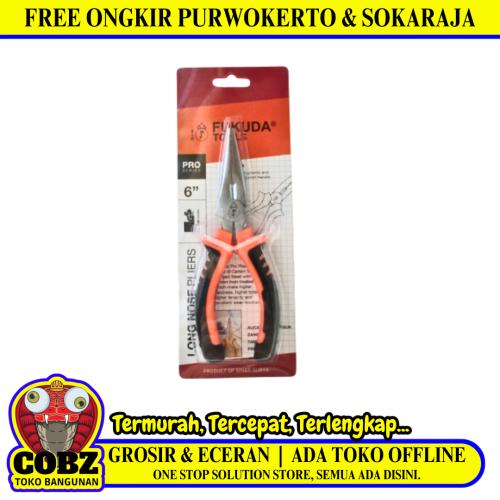 6 IN / FUKUDA  Tang Lancip Cucut Jepit Kawat Kabel Long Nose Pliers