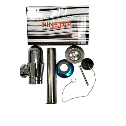 1 1/4 IN / PINSTAR Sifon Botol Saringan Pipa Wastafel Stainless Set