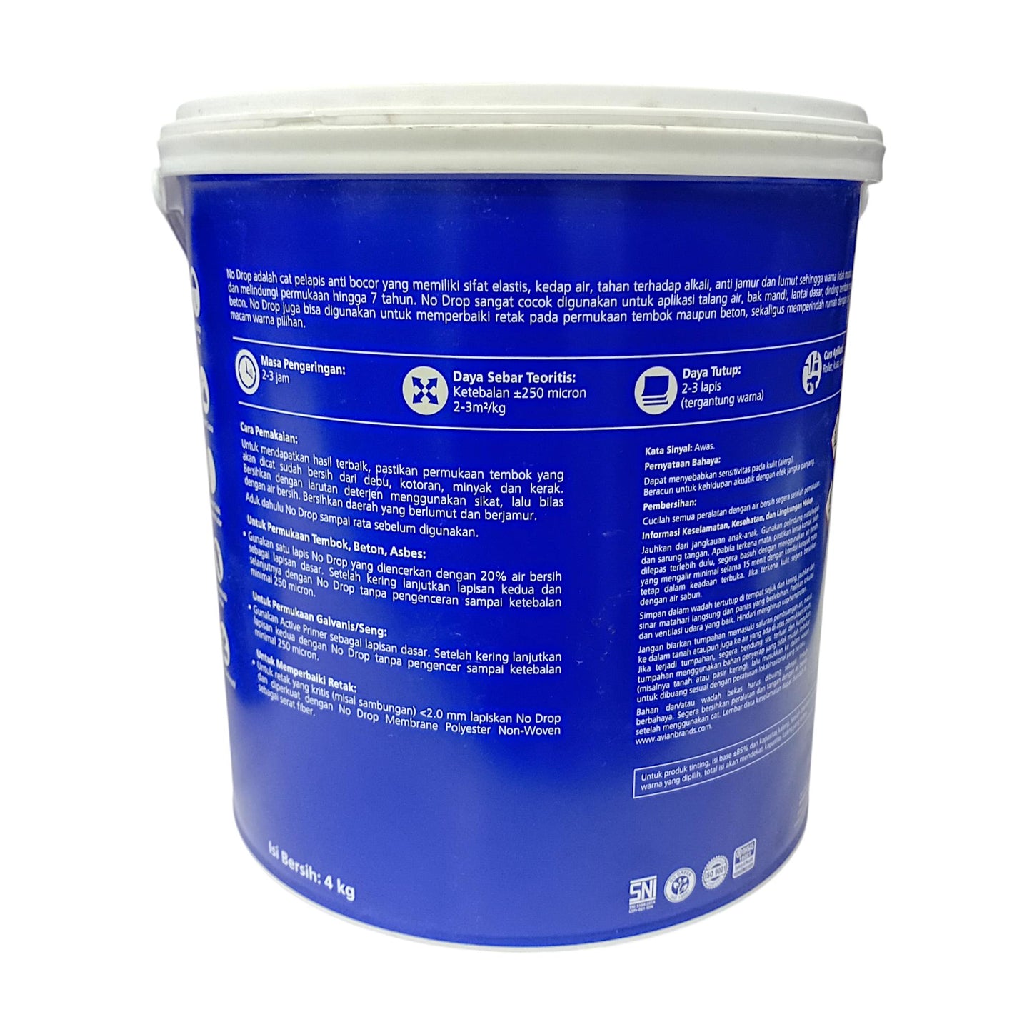 4 KG / NO DROP Cat Pelapis Anti Bocor Waterproofing Paint Galon