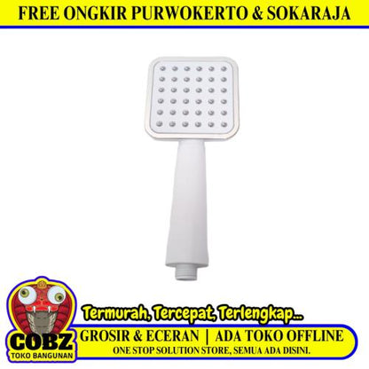 1/2 IN / AUGUSTO WZ 20 P Kepala Shower Tangan Kamar Mandi Putih PVC