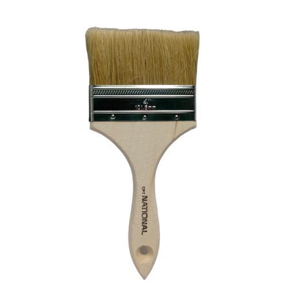 4 IN / CPT NATIONAL Kuas Cat Tembok Kayu Besi Air Acyrlic Paint Brush