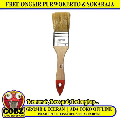 1 1/2 IN / GLD Kuas Cat Tembok Kayu Besi Air Acyrlic Paint Brush