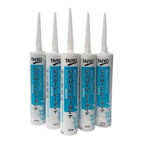 300 ML / TAIYO Lem Silicone Sealant Kaca Akrilik Neutral Botol - (Grey)
