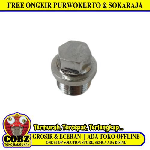 1/2 IN / TM Plug Cap Tutup Dop Drat Luar Fitting Pipa Stainless