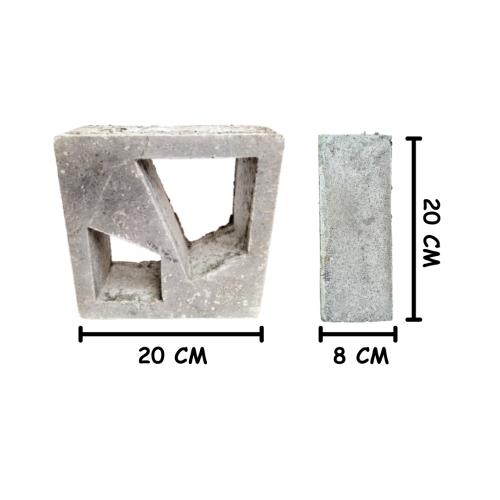 20 CM x 20 CM / BL 58 Rooster Lubang Angin Semen 1 Sisi Biji