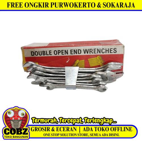 6 MM - 22 MM / DIAMOND Kunci Pas 2 Sisi Open End Wrench 8 Pcs Set