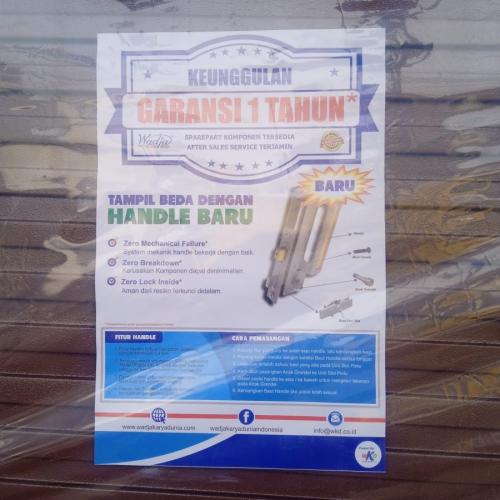 8 CM x 70 CM x 200 CM / WADJA Pintu Kamar Mandi Galvalum Coklat Kanan