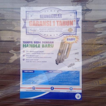 8 CM x 70 CM x 200 CM / WADJA Pintu Kamar Mandi Galvalum Coklat Kanan