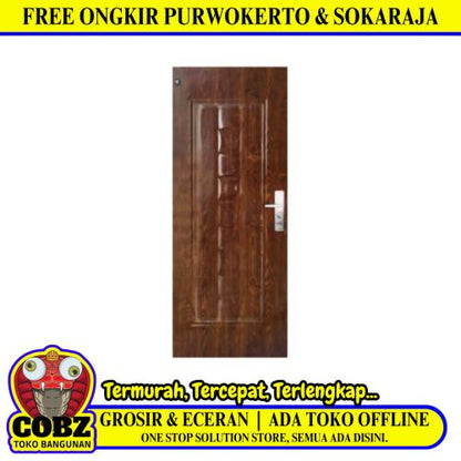 4 CM x 90 CM x 210 CM / FORTRESS URBAN 90.02 SINGLE Pintu Kamar Mandi Baja Coklat Set