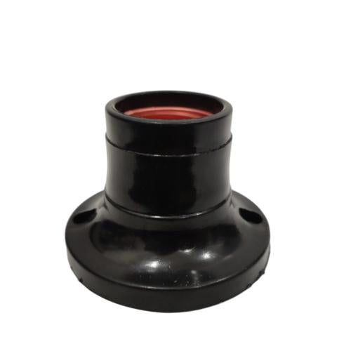 SETKOU Fitting Tempat Lampu Plafon Atap Tempel Bulat Kecil Hitam