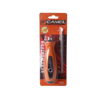 4 IN / CAMEL 01 Obeng Screwdriver Two Way Bolak Balik Plus Minus 2 In 1 Gagang Karet
