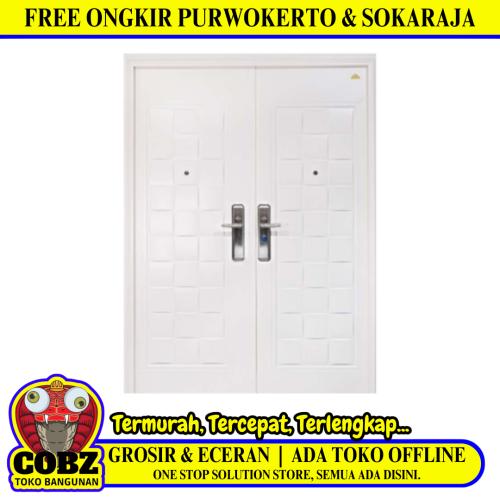 5 CM x 150 CM x 210 CM / FORTRESS FORT 150.11 DOUBLE Pintu Kamar Mandi Baja White Set
