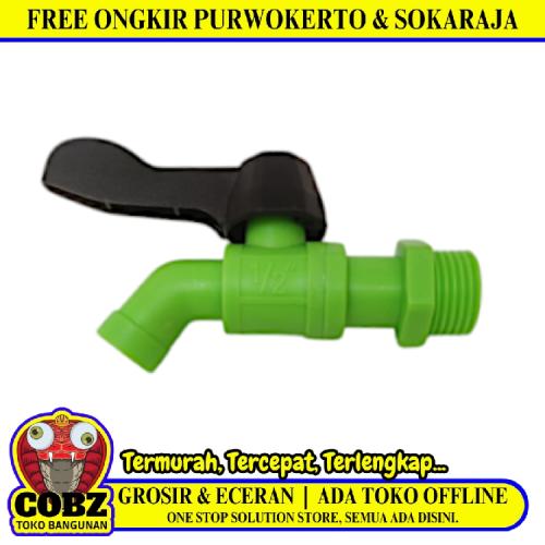 1/2 IN / DOLPHIN Kran Air Tembok Taman Kamar Mandi Plastik PVC