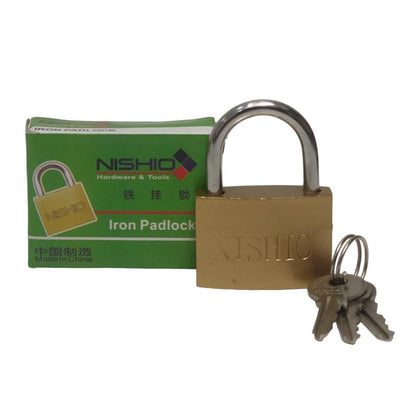 38 MM / NISHIO Gembok Pintu Pagar Padlock Anti Maling Leher Pendek