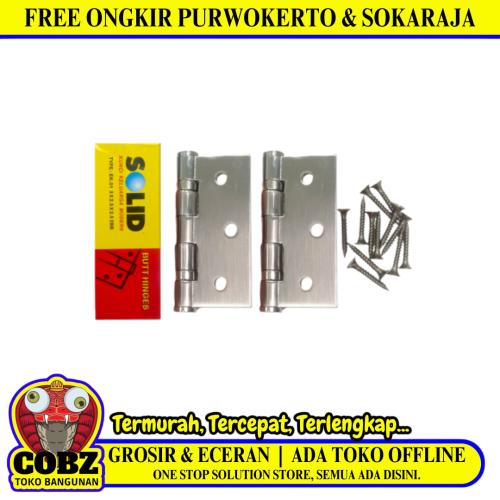 3 IN / SOLID Engsel Kupu Kupu Pintu Jendela Hinge Stainless Set