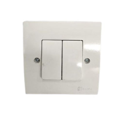 BROCO NG NEURAY Saklar Ganda Double Seri 2 Gang Tanam IB Inbow Putih