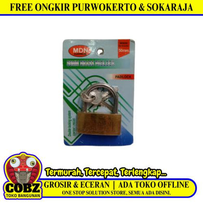 50 MM / MDN Gembok Pintu Pagar Padlock Anti Maling Leher Pendek