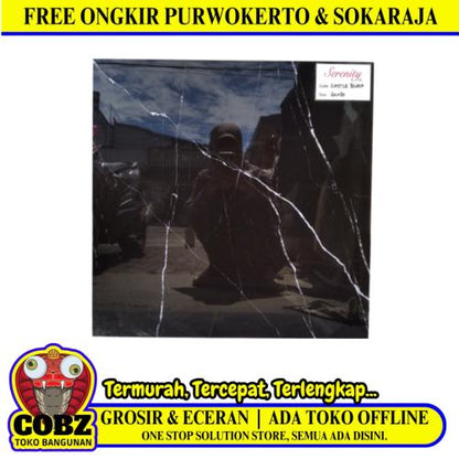 60 CM x 60 CM / SERENITY CASTLE BLACK Granit Lantai Rumah Glossy Dus