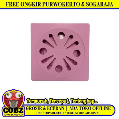 4 IN / GMP 4 IN / GMP Saringan Got Leher Pendek Floor Drain PVC Pink