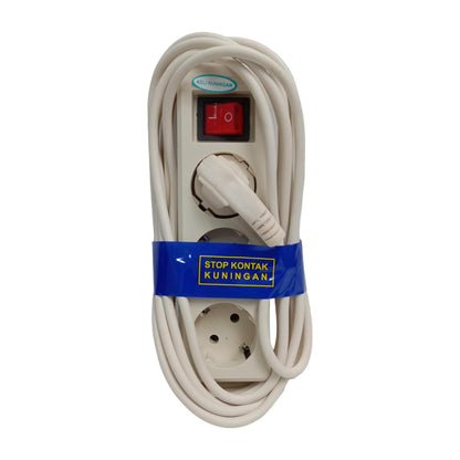 3 LUBANG x 500CM/KAWACHI STEELE Stop Kontak Colokan Terminal Kabel 5 M