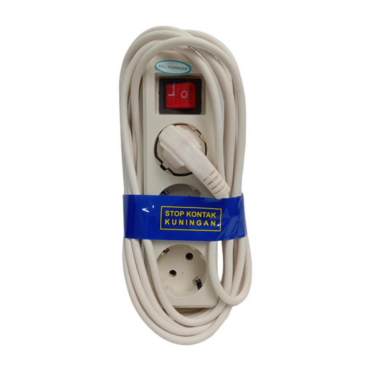 3 LUBANG x 500CM/KAWACHI STEELE Stop Kontak Colokan Terminal Kabel 5 M