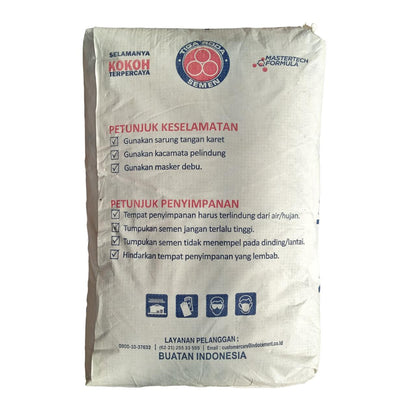 40 KG / TIGA RODA Semen Putih Pengisi Nat Keramik Acian Sak