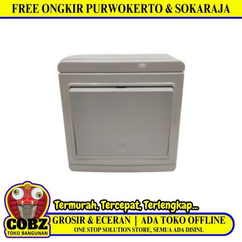 STARINDO Saklar Tunggal Single Engkel 1 Gang Tempel OB Outbow Putih