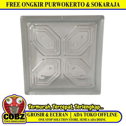 190 MM X 190 MM X 95 MM/MULIA KAWUNG Glassblock Rooster Blok Kaca Biji