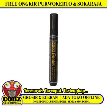 PENTEL N450 Spidol Alat Tulis Marker Permanent Besar Hitam