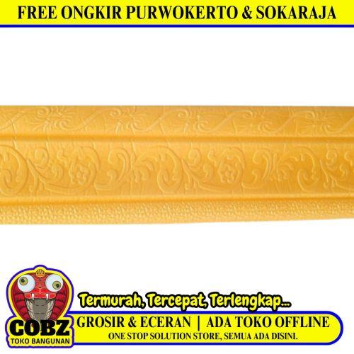 8 MM x 8 CM x 115 CM / COBZ LIST-B82H Wallpaper Foam Sticker Corak Kuning Lembar