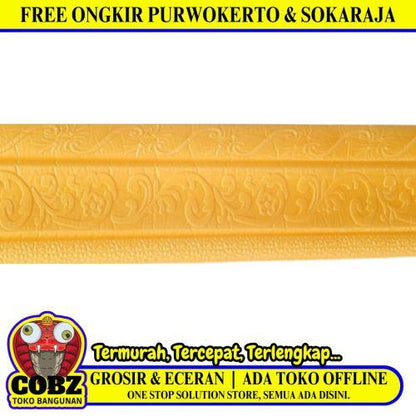 8 MM x 8 CM x 115 CM / COBZ LIST-B82H Wallpaper Foam Sticker Corak Kuning Lembar