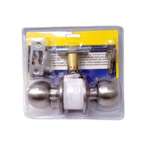 YOZURI Kunci Handle Pintu Bulat Kamar Mandi Stainless Chrome Set