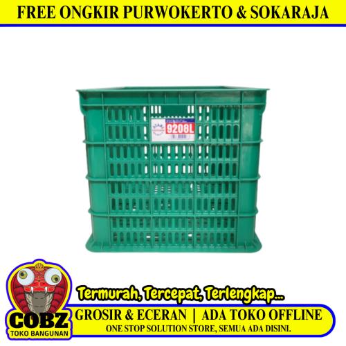 606 MM x 430 MM x 377 MM / ATARI 9208 L Krat Industri Keranjang Buah Rongga Green