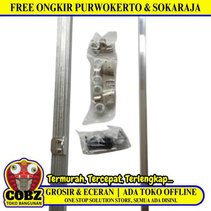 210 CM / SOLIGEN J4 Rel Pintu Geser Sliding Door + Roda Set