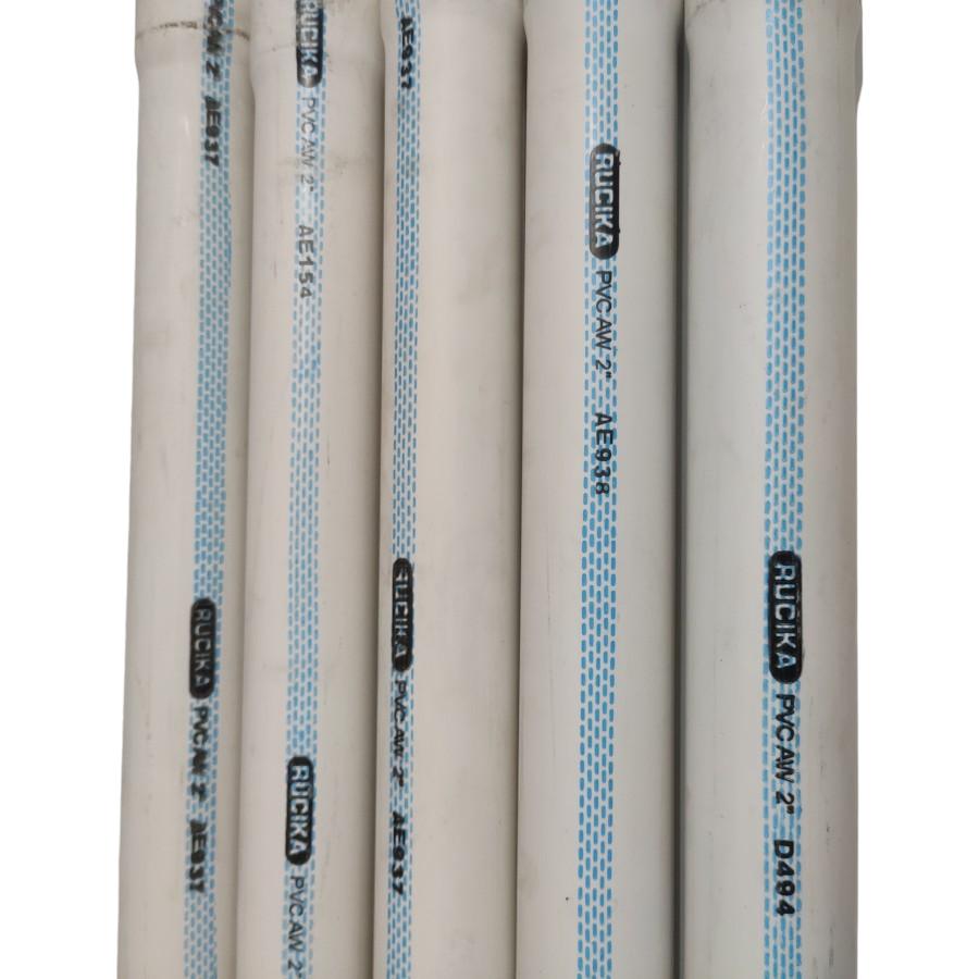 2 IN x 400 CM / RUCIKA AW Lis Biru Pipa Pralon Paralon PVC Putih Batang