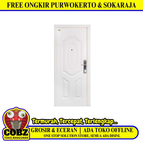 5 CM x 90 CM x 210 CM / FORTRESS FORT 90.10 SINGLE Pintu Kamar Mandi Baja White Set