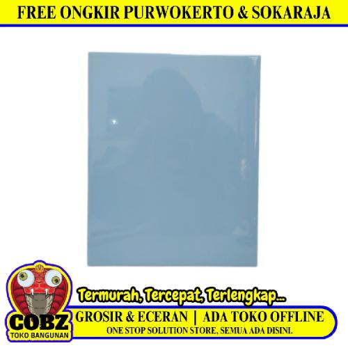 20 CM x 25 CM / ACCURA Keramik Dinding Kamar Mandi Glossy Blue Dus