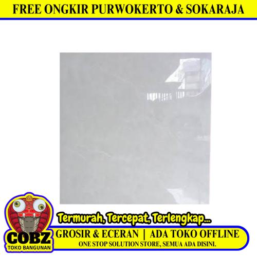 60 CM x 60 CM / ARNA ANANTA WHITE Granit Lantai Rumah Glossy Dus