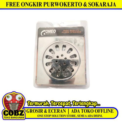 4 IN / GOMEO Saringan Got Leher Panjang Floor Drain Stainless Pcs
