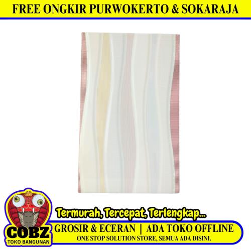 25 CM x 40 CM / UNO PASIFIC Keramik Dinding Kamar Mandi Glossy Pink Dus