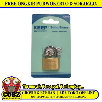 30 MM / KEEP Gembok Pintu Pagar Padlock Anti Maling Leher Pendek