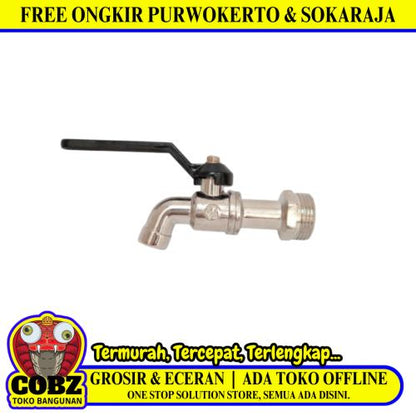 3/4 IN / HSG Kran Air Tembok Taman Bola Ball Valve Stainless