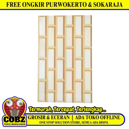 25 CM x 40 CM / UNO ZURICH Keramik Dinding Kamar Mandi Glossy Beige Dus