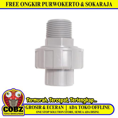3/4 IN x 1 IN / SOLIGEN Water Mur Moor Drat Luar Male Union Thread PVC