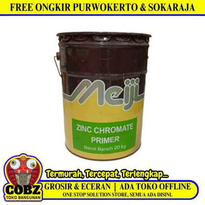 20 KG / MEIJI Cat Dasar Meni Besi Anti Karat Zinc Chromate Primer Kaleng