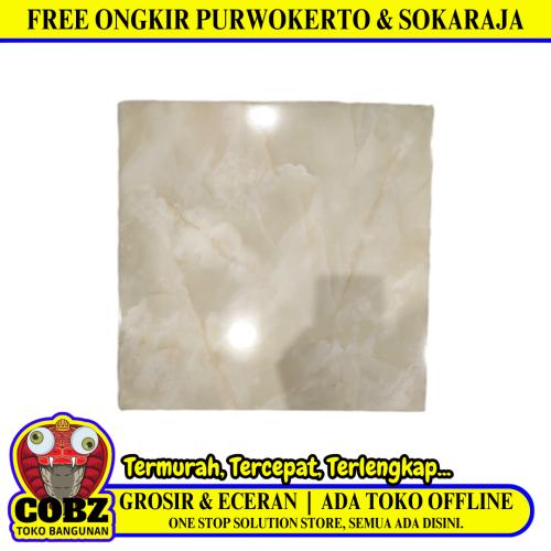 40 CM x 40 CM / ARWANA 8833 Keramik Lantai Rumah Glossy Cream Dus