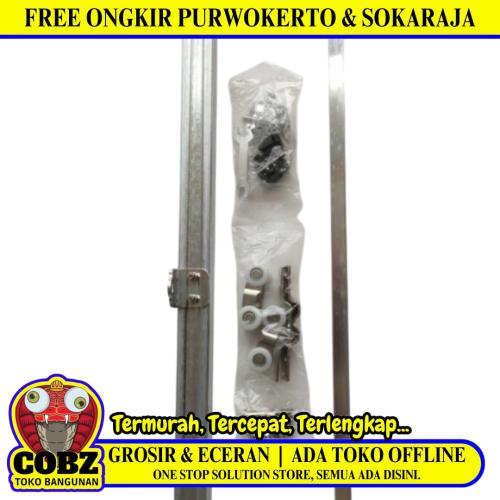 180 CM / SOLIGEN J3 Rel Pintu Geser Sliding Door + Roda Set