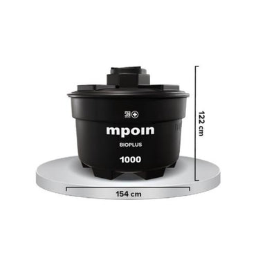 1000 L / M POIN + BIO PLUS B 1000 Septic Tank Sepiteng Tangki PVC Green Granite Set